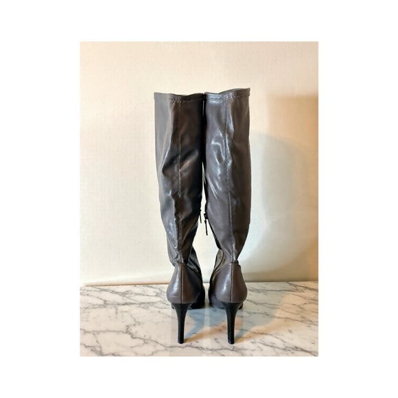 Franco Sarto Gray Stampeed Stretch Tall Boots - Picture 6 of 9